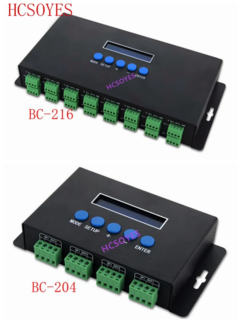 BC-216/BC-204 680 пикселей* 4CH светодиодный контроллер Artnet для SPI/DMX светодиодный светильник 340 пикселей* 16 каналов+ два порта(2x512