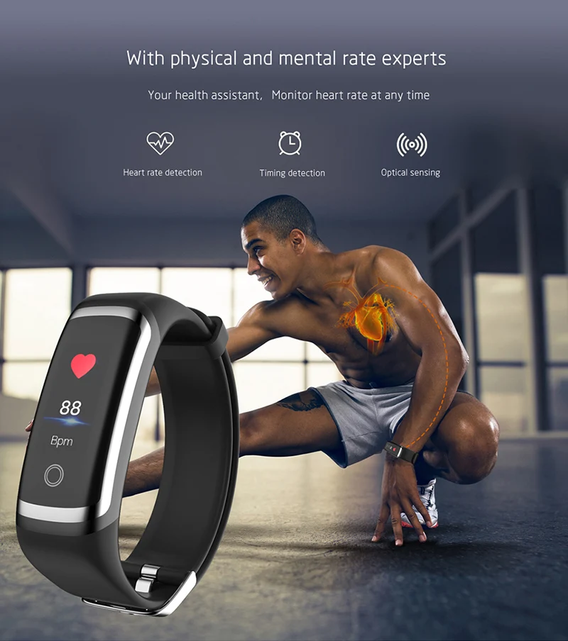 SANDA Bluetooth Браслет Смарт часы для мужчин кровяное давление монитор сердечного ритма Smartwatch женские часы Android IOS сенсорный экран