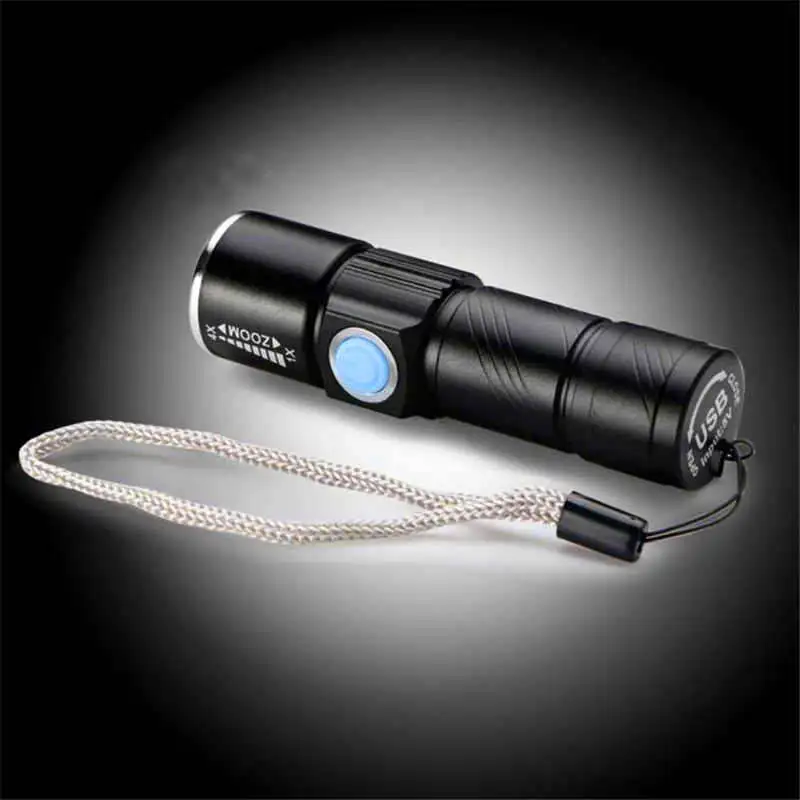 Adjustable LED lamparas de techo MINI lanterna led USB Rechargeable Flashlight Torch Portable powerful led flashlight #4S7 (12)