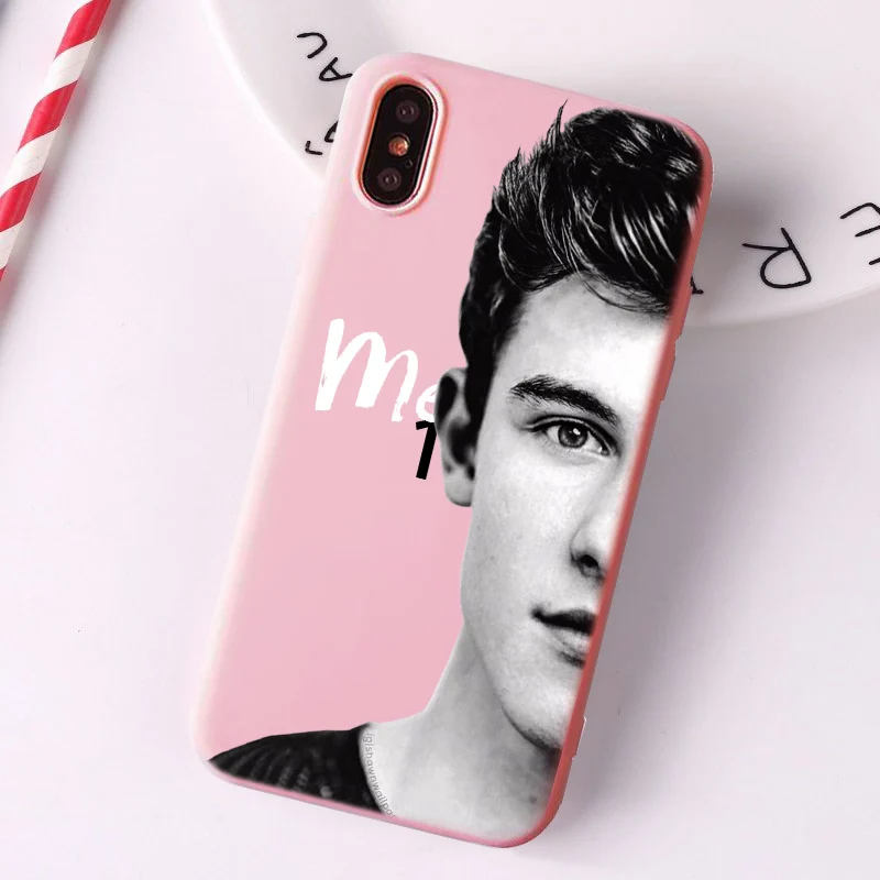 1998 Shawn Mendes розовый матовый чехол для телефона с рисунком для iPhone 6 6S 7 7Plus 8 8Plus X XS 11 ProMax пластиковый чехол для iPhone 7 Чехол - Цвет: TPU