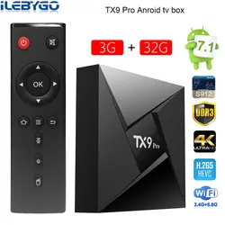 Новое поступление TX9 Pro Smart ТВ Box Android 7,1 Декодер каналов кабельного телевидения Amlogic S912 3 GB 32 GB восьмиядерным Bluetooth 4,1 1000 м LAN Media Player