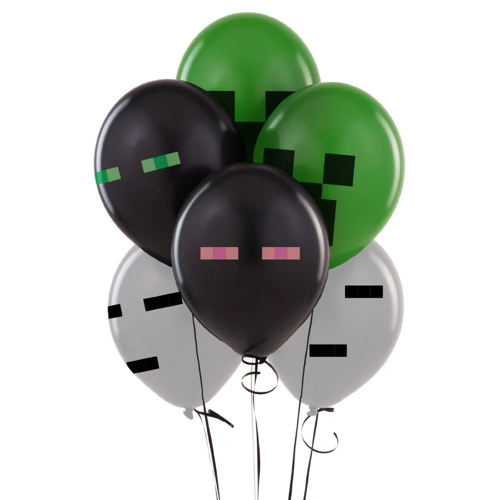 Minecraft Latex Balloons (Enderman,Ghast,Creeper)Minecraft Birthday