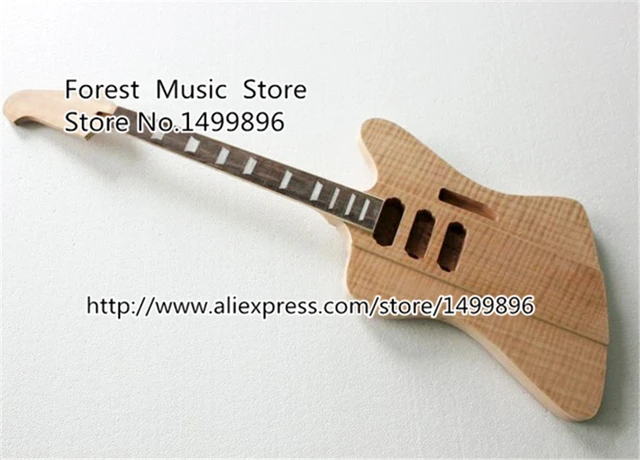 Best price at $280 Cheap Nature Wood Firebird Electric Guitar Kits without Parts China OEM Guitar Left Handed Custom Available