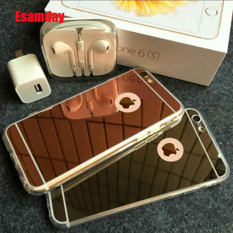 

Drop Shopping Luxury Mirror Electroplating Soft Clear Tpu Cases For iPhone 6 6s 4.7inch Hot Cover Protective Housing Phone cases