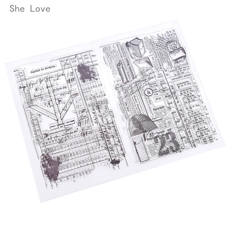 

She Love Vintage Street Transparent Clear Stamp for DIY Scrapbooking Card Decorative Embossing Background Sheet