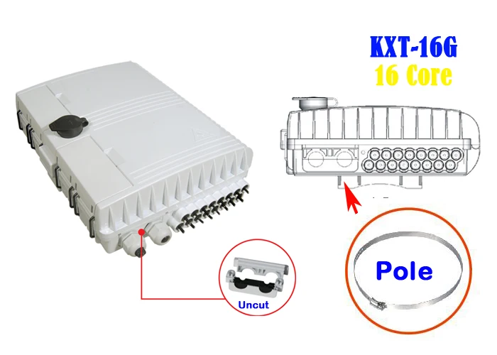 Scatola Di Terminazione Kexint 16 Core Scatola Di Distribuzione In Fibra Ottica Ftth Scatola Terminale In Fibra Ottica Di Alta Qualità/