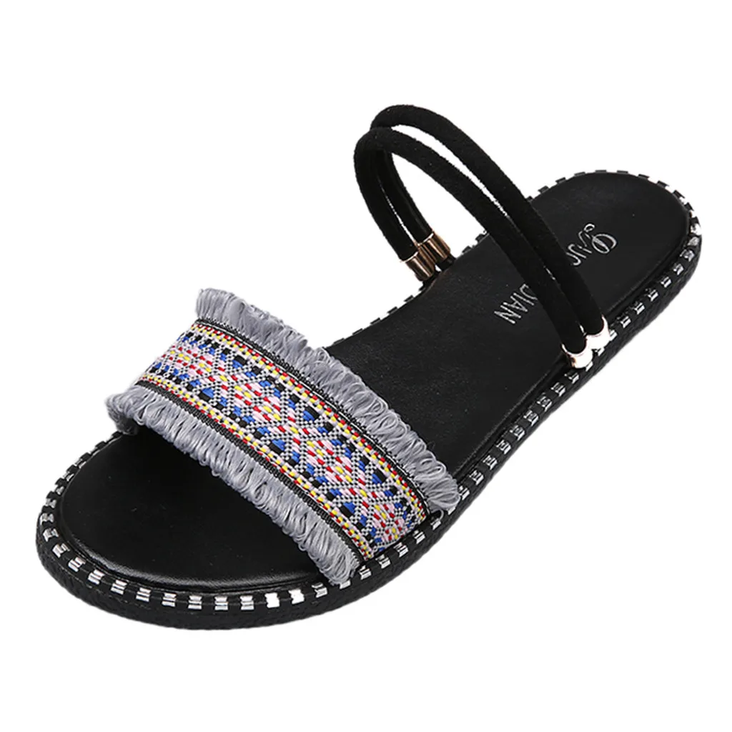 

Women Ladies Fashion Bohemian Style Loafer Causal Beach Slipper women shoes sandals mules d'ete pour femme talons #3