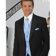2016 men tuxedo groom wedding suits black custom made suit dinner high quality 3 piece suit