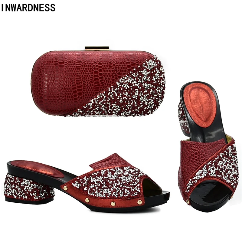

shoes and bag set african sets 2018 sales in women matching shoes and bag set decorated with rhinestone slip on shoes for women