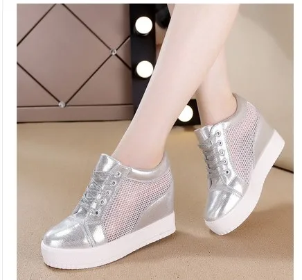 Women shoes 2019 fashion summer casual ladies shoes cutouts lace canvas hollow breathable platform flat shoes woman sneakers