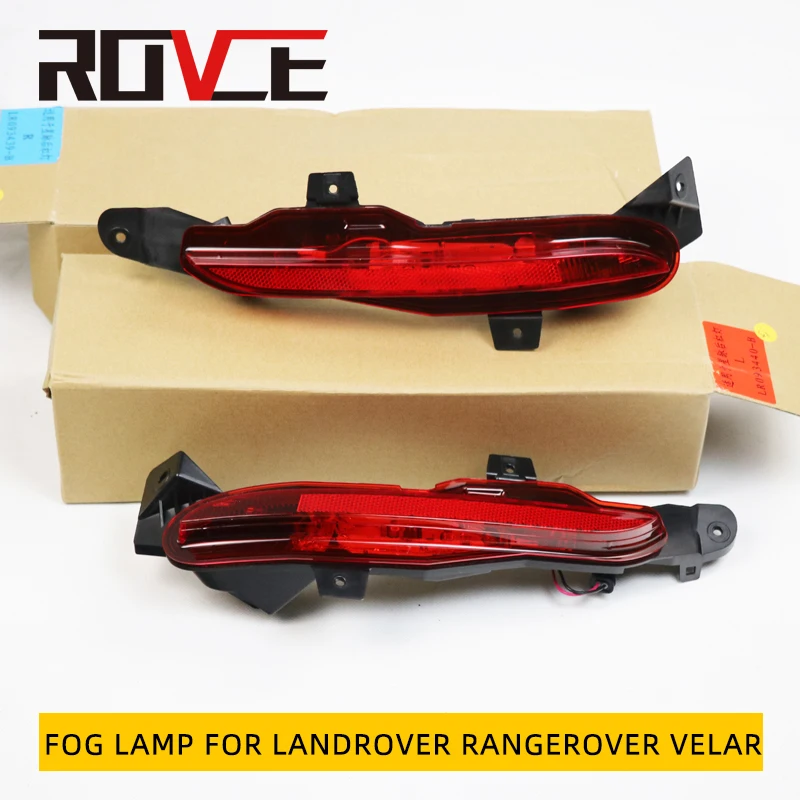 

ROVCE Rear Bumper Reflector Fog Lamp Tail Light for Land Rover Rangerover Velar 2017-2020 Fog Lamp Assembly