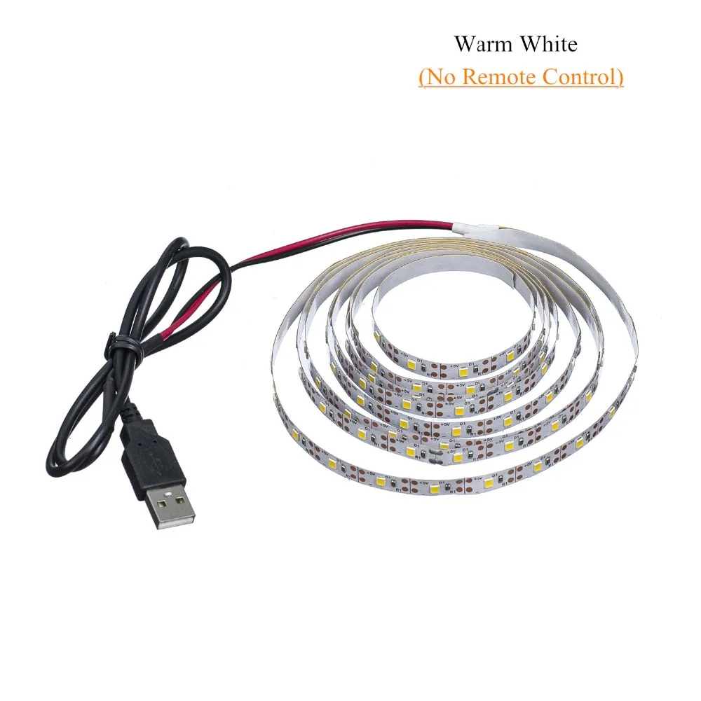 WELPUR battery 5V USB LED Strip 2835 DC LED Light Flexible 50CM 1M 2M 3M 5M white warm For TV Background Lighting Night light