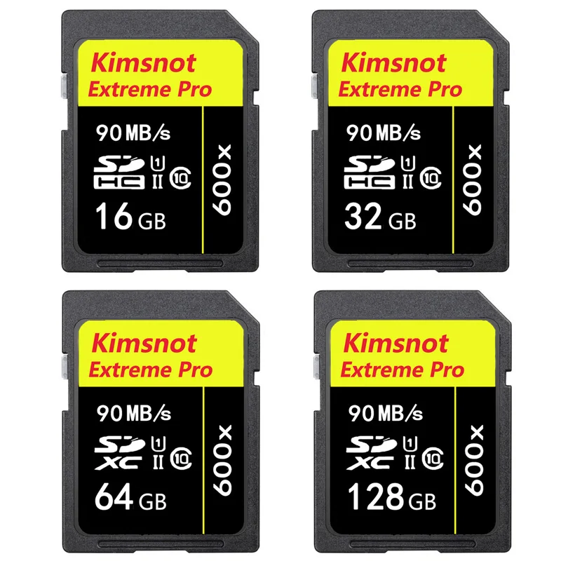 Карта памяти Kimsnot 600x32 ГБ SDHC класс 10 sd карта 16 Гб 64 128 256 SDXC высокоскоростная 90 МБ/с./с
