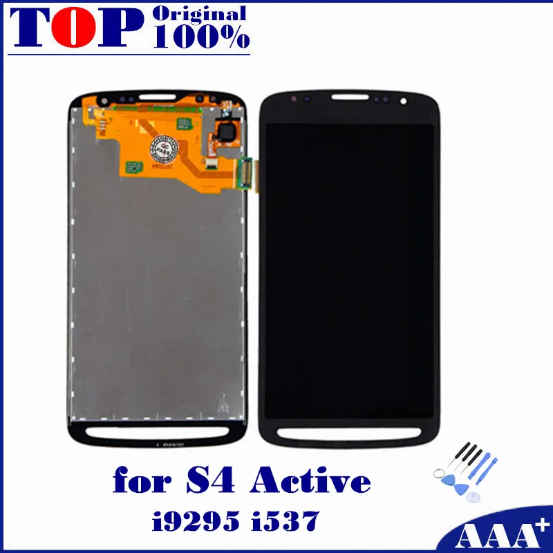 

For Samsung Galaxy S4 Active i9295 i537 Phone Lcd Display Screen Touch screen Digitizer Assembly Free HK shipping - Gray / White