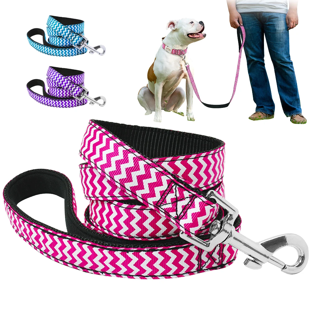 120cm Dog Walking Running Leash Nylon Padded Pet Dog Lead Belt Leashes