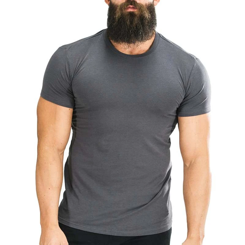 Plain O-Neck Men's Gym Workout T Shirt - Men's Fitness Apparel, Men's ...