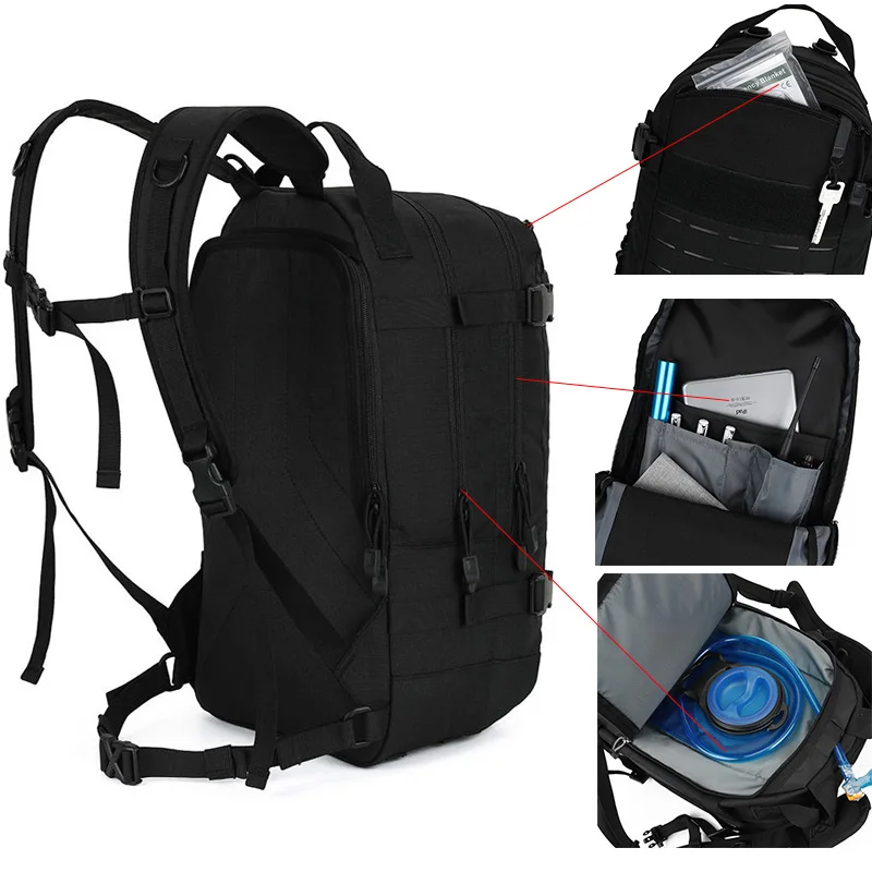 Billig Camping Wandern Rucksack Militärische Taktische Taschen Outdoor Rucksack Rucksäcke Armee Molle System Tasche Assault Für Jagd Pack XA507WA