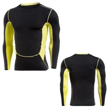 Grntamn Для мужчин работает плотно спортивная рубашка дышащий комфорт с длинными рукавами Four Seasons спортивная одежда