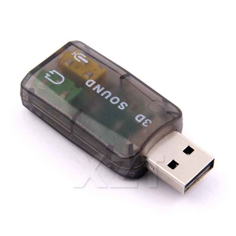 Горячая распродажа 10 шт. V5.1 3D USB к 3D аудио USB внешняя звуковая карта адаптер 5,1 канальный звук профессиональный микрофон 3,5 мм вход