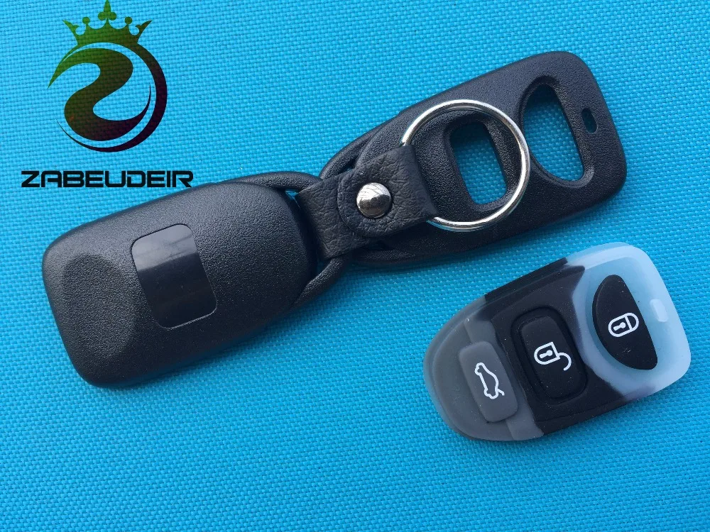 1Pcs Of New Replacement Key Shell Case For Hyundai Santa Fe Tuscon 2 Button Remote FOB Blank Cover Rubber Pad Car Accessories | Автомобили
