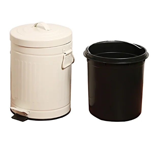 Ретро американский практичный утолщенный мусорный бак с педалью кухня ванная комната Гостиная мусорные ящики офисные аксессуары для дома Q159