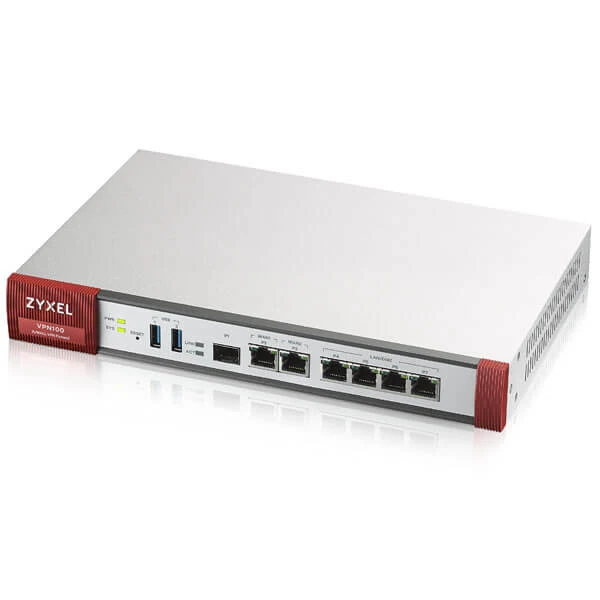 

ZyXEL VPN Firewall VPN 100, 2000 Mbit/s, 500 Mbit/s, , Ethernet (RJ-45), 13,3 W, 45,38 BTU/h