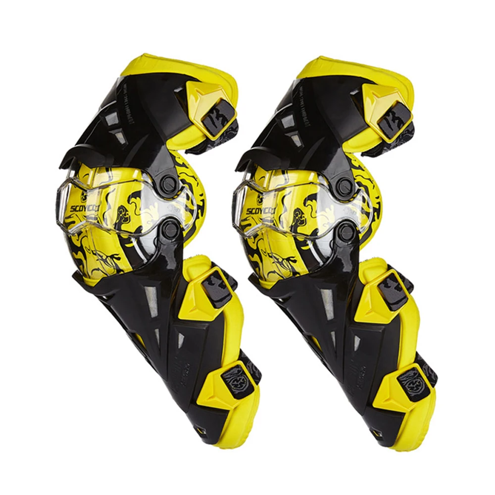 SCOYCO Motorcycle Knee Pads Protector ATV Motocross Knee Pads Sports Scooter Motor-Racing Guard Safety Knee Pads Ski Guards