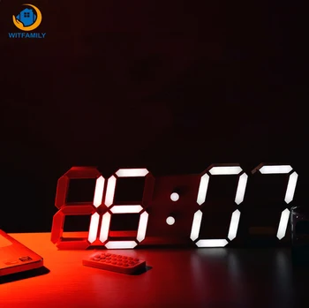 

Creative Large Size 3D LED Desk Digital Electronic Alarm Clock Living Room Clock Temperature Display Automatic Light Sensor New