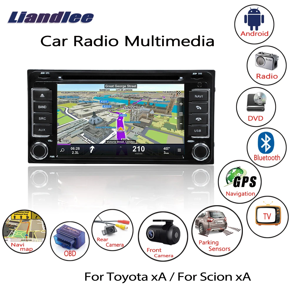 Discount Liandlee For Toyota xA / For Scion xA 2004~2006 Android Car Radio CD DVD Player GPS Navi Navigation Maps Camera OBD TV HD Screen 2