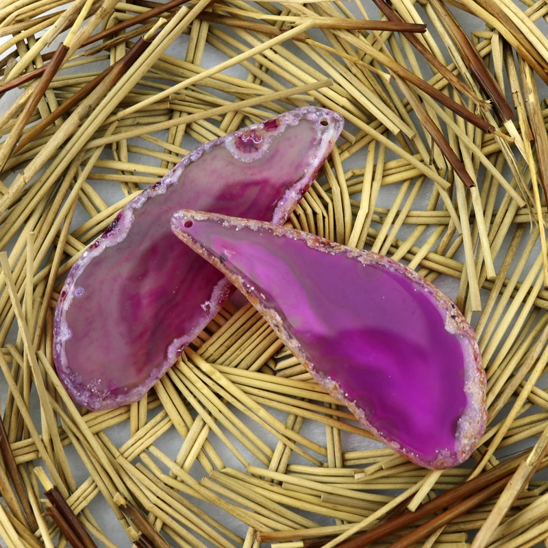 

Fashion Mix Color Natural Stone Gem Stone Slices Pendant Freeform Quartz Geode druzy Stone Pendant Connector For Jewelry Making