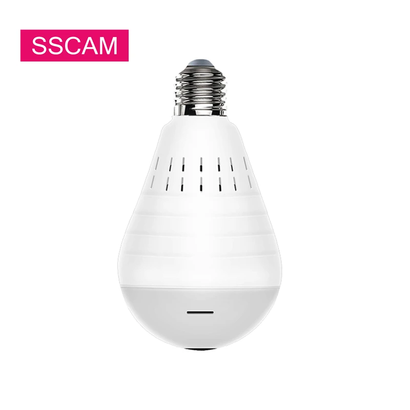

960P Light Bulb Wifi IP CCTV Camera Two Way Audio Motion Detection Adjustable White Led Night Vision Indoor Wireless Camera