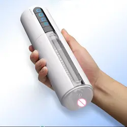 Новый мужской громкой связи Авто сосать смарт-Отопление чаша для мастурбации индуцированной вибратор искусственная вагина секс-игрушки