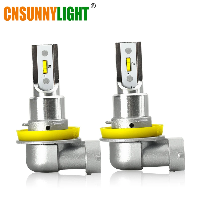 CNSUNNYLIGHT Slim LED Car Headlight Bulbs H8/H11 9005 9006 24W/pair 2400Lm White 6000K All in One 12V Auto Lights Plug and Play|car headlight bulbs h7|headlights bulbs h7hb4 60w - AliExpress