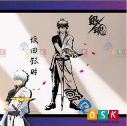 Pegatina аниме GINTAMA Саката Gintoki стены винила Стикеры Наклейка Декор мультфильм