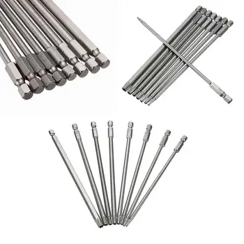 

150mm chrome vanadium steel long middle hole plum blossom head sandblasting batch 8-piece hollow batch head head combination