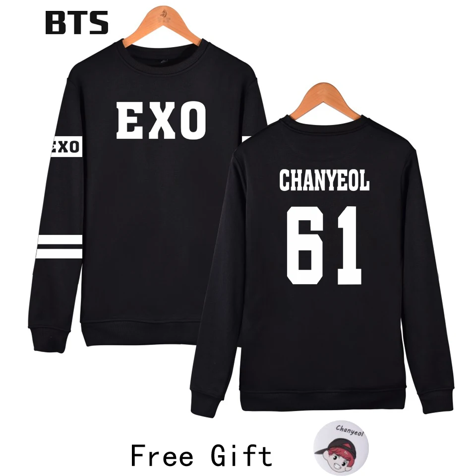 Kpop EXO корейский свитер для женщин Harajuku Модные топы Homme Chanyeol Exo Kokobop Повседневный