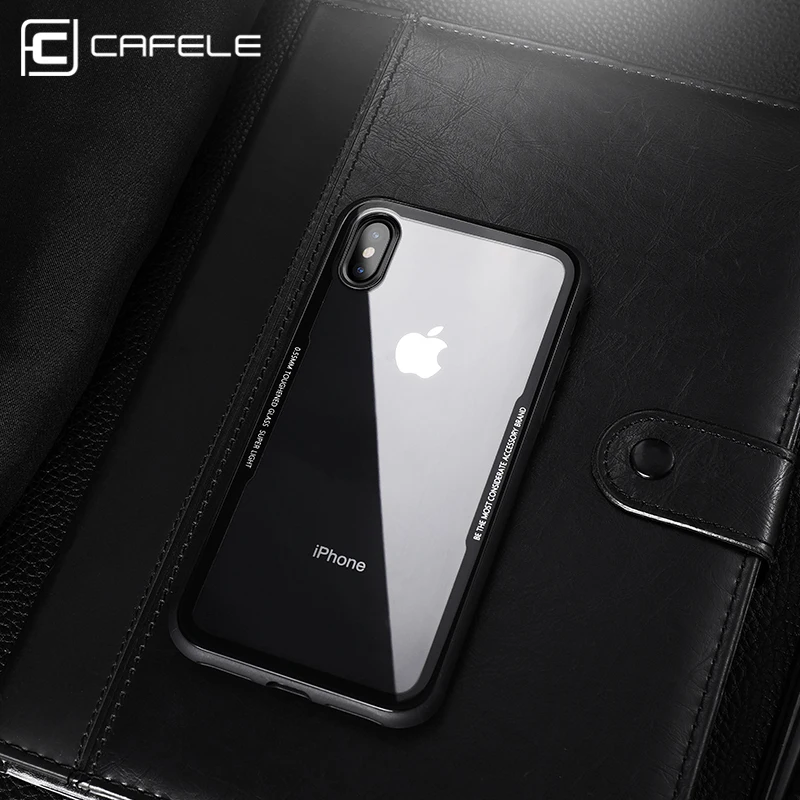 Оригинальный чехол CAFELE для iPhone Xs Max мягкий полиуретановый край из закаленного стекла ультра тонкий прозрачный стеклянный чехол для iPhone Xs max Оригинальный чехол CAFELE для iPhone Xs Max мягкий полиуретановый край из закаленного стекла ультра тонкий прозрачный стеклянный чехол для iPhone Xs max