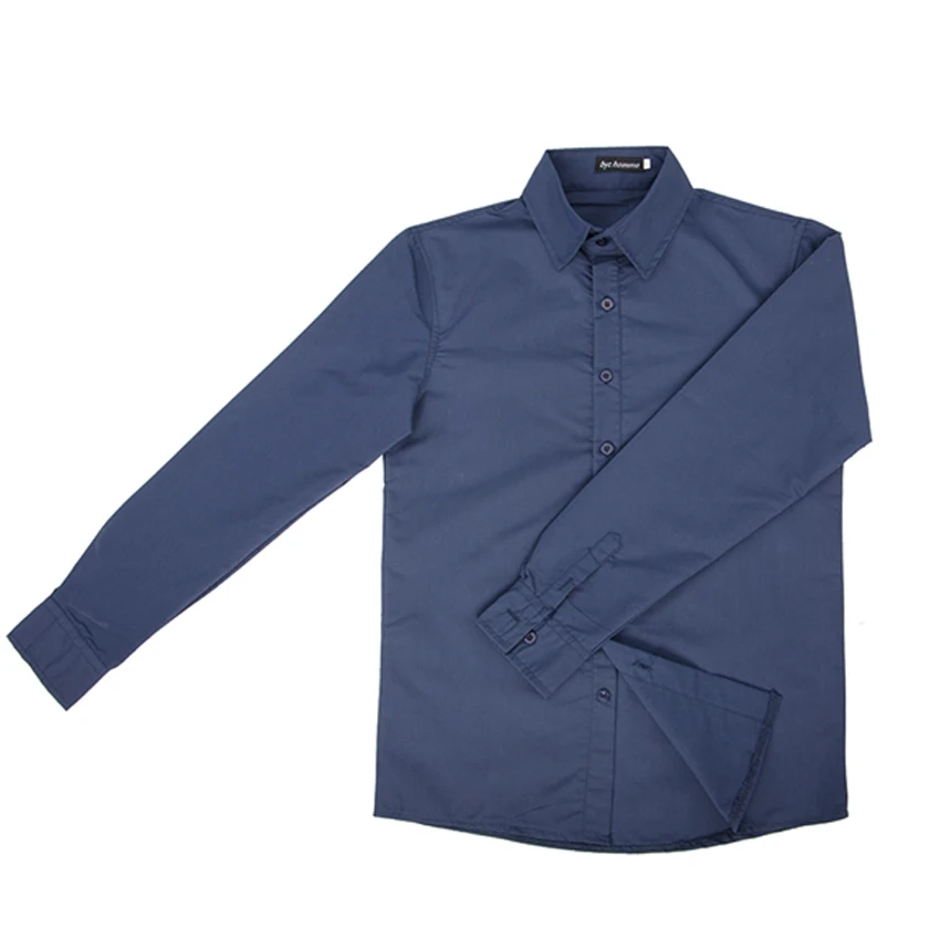 Хлопковые повседневные рубашки черного, белого и синего цвета, мужская модельная рубашка, мужская мода, летняя Высококачественная Мужская рубашка с коротким рукавом - Цвет: blue
