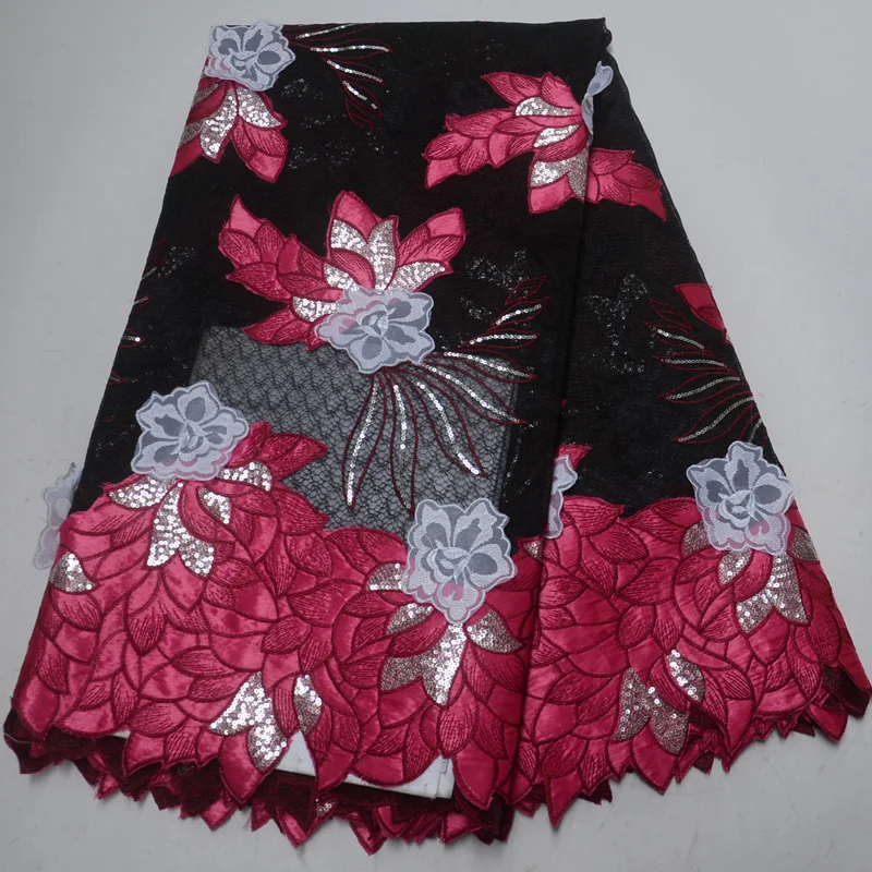 5 ярдов/шт) новейшее поступление из Африки органза кружевная ткань с замечательными 3D цветами и блестками для праздничного платья OP51