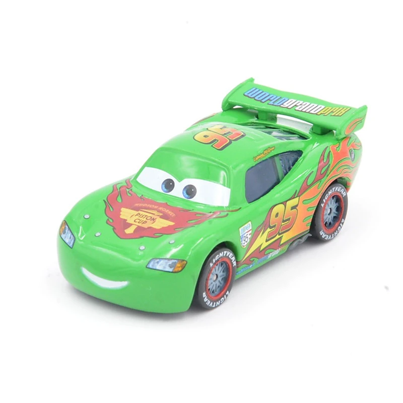 Disney Pixar Cars 2 No 95 Green Lightning Mcqueen Limited Edition 1 55 Diecast Metal Alloy Model Toys Cars Gift For Childrens Diecast Metal Pixar Cars 2pixar Cars Aliexpress