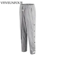 VFIVEUNFOUR Pencil Pants Vintage Fashion hip hop Elastic Waist Joggers pants street wear hip hop Button design sweatpants 