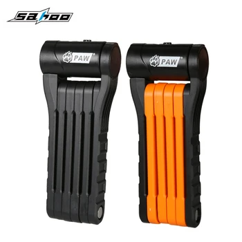 

Ultra Strong Harden Steel Alloy Metal Bone With Plastic Coating Steel Bicycle Lock SAHOO 80cm Anti-Theft Folding Bike Locks