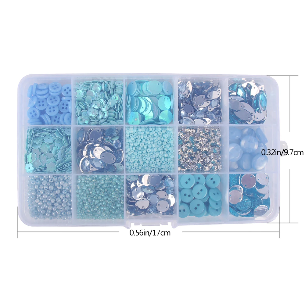 1Box 2-18mm Mixed Shapes Sew On Beads Buttons Sequin Rhinestone Craft For DIY Jewelry Making Garment Dress Shoe Caps Accessories