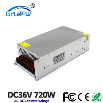

Small Volume Single Output Switching Power Supply 720W DC36V 20A Transformers 110V 220V AC-DC SMPS for LED Strip Light CNC Motor