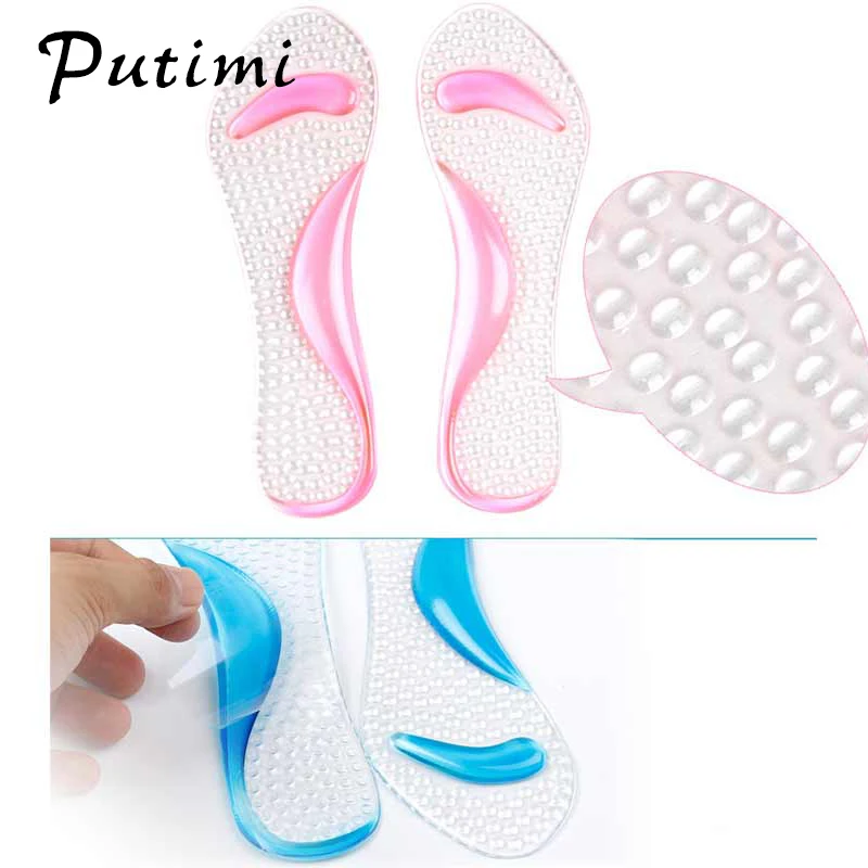 

PUTIMI Non-Slip Shoe Pads Insoles Foot Care Tool Pain Relief Insoles Silicone Gel Heel Pads Support Cushion Foot Protector Pads