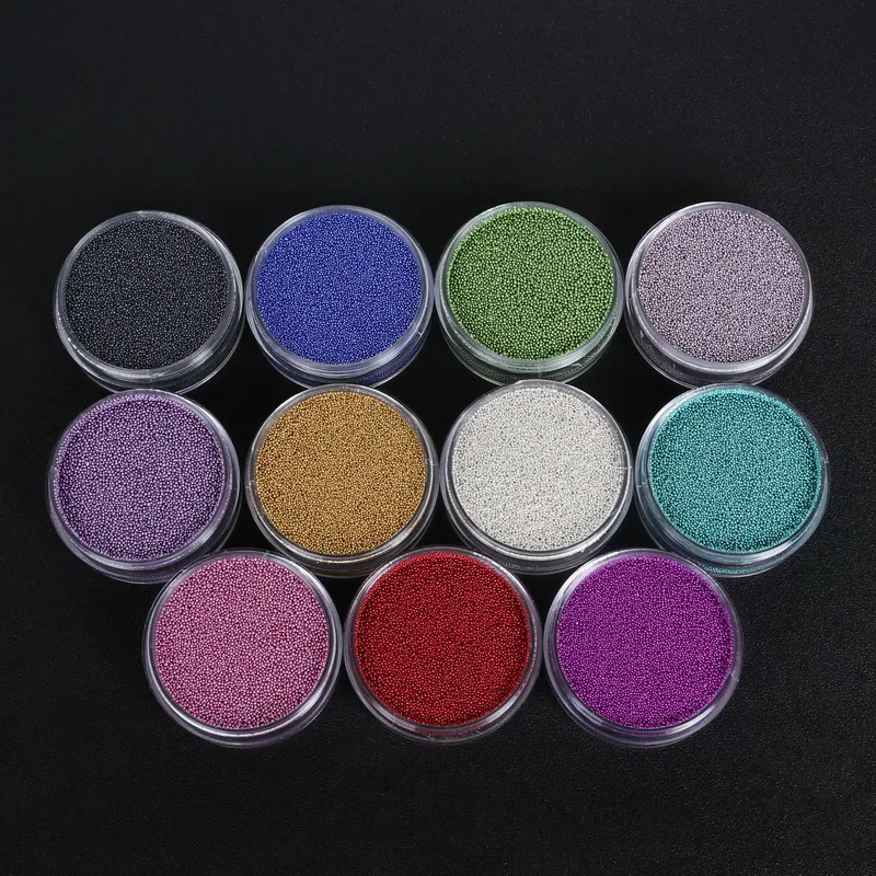 Buy New 30g/box 11 Color 0.6 0.8mm Glass Beads Circle