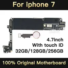 Оригинальная разблокированная материнская плата для iphone 7 с сенсорным ID, материнская плата для мобильного телефона iphone 7 с чипами, 32 ГБ/128 ГБ/256 ГБ
