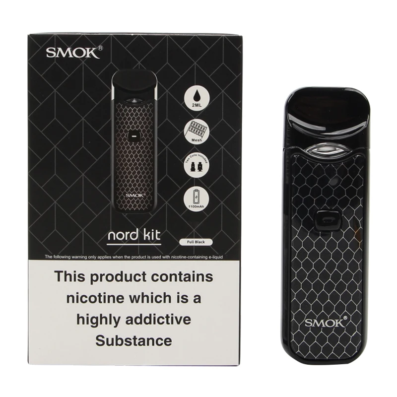 Оригинальная электронная сигарета Smok Nord Pod Starte Kit с аккумулятором 1100 мАч 3 мл