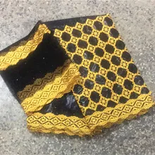 Черный Базен riche getzner кружевная ткань с камнями Горячая Хлопок бассейна riche getzner нигерийское кружево 5+ 2 ярдов/партия