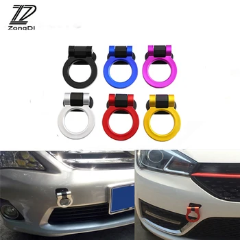 

ZD Car Styling O Racing Trailer Hook Decoration Stickers For Renault Megane 2 3 Duster VW Touran Passat B6 Golf 7 T5 T4 Fiat 500